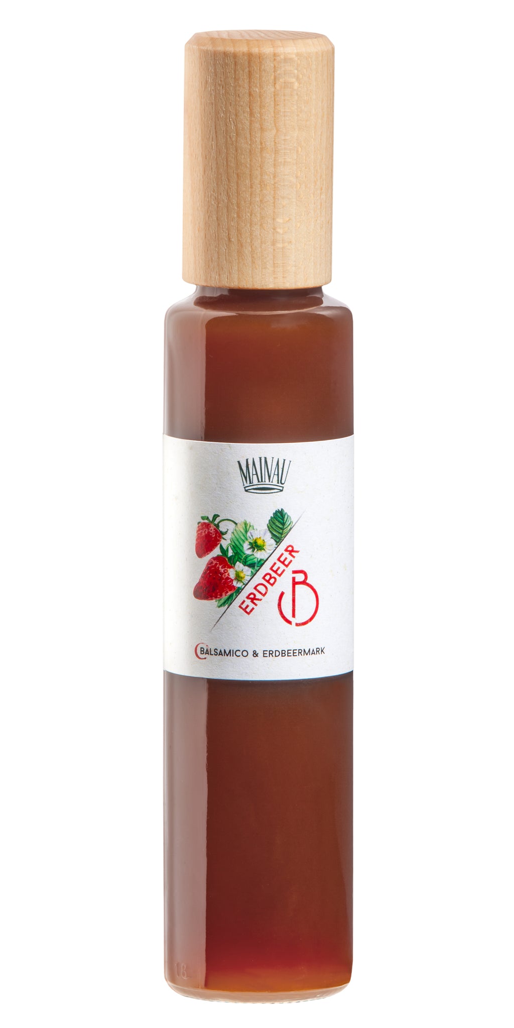 Balsamico und Erdbeermark in einer Glasflasche