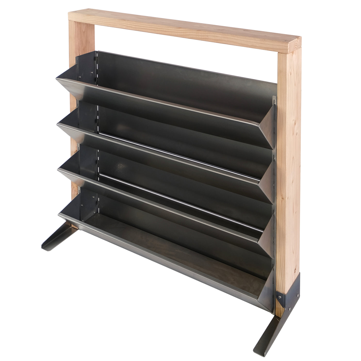 Vertikales Hochbeet & Sichtschutz aus Holz und Metall