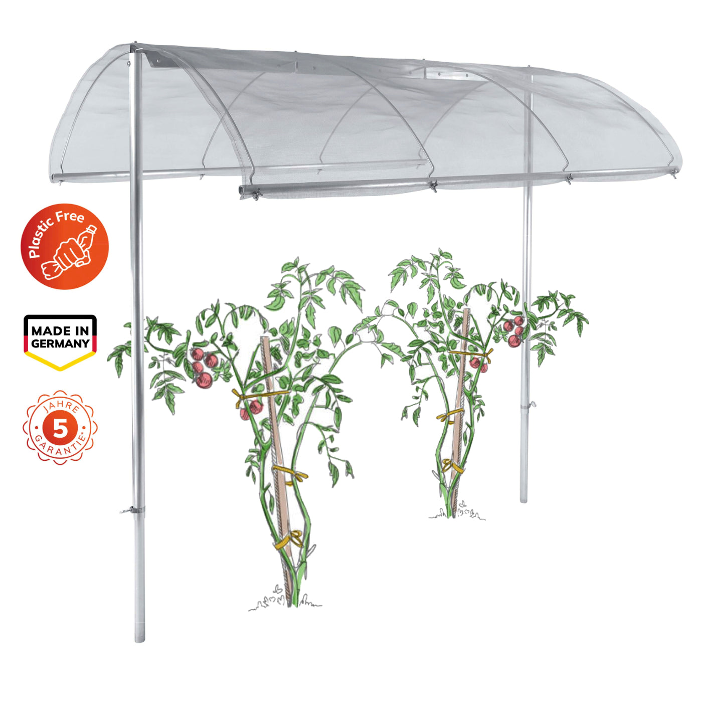 Tomatendach aus Metall ohne Plastik