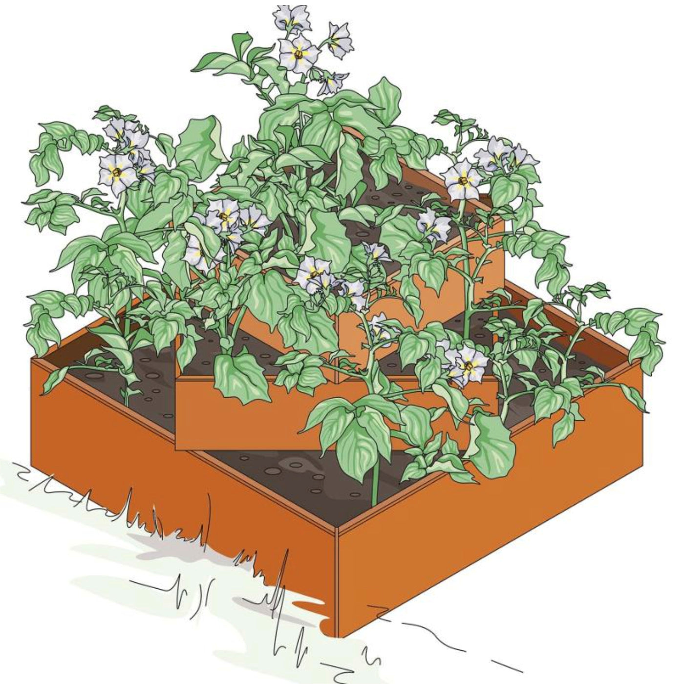 Turmbeet/Hochbeet aus Cortenstahl