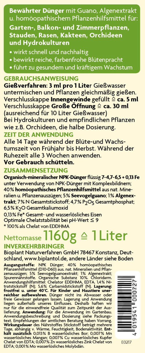 Blumen-Dünger mit Guano