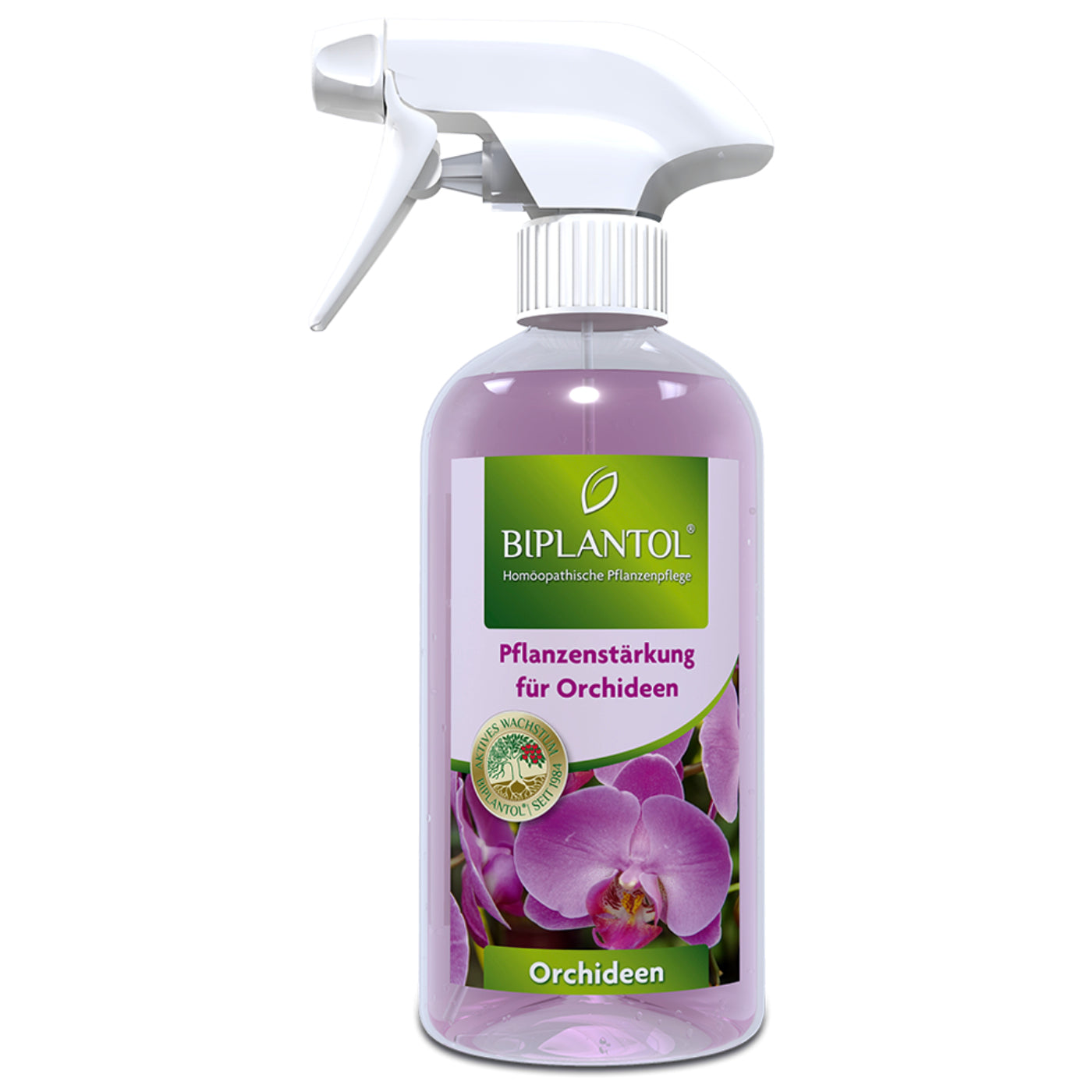 Flasche mit Orchideenpflege