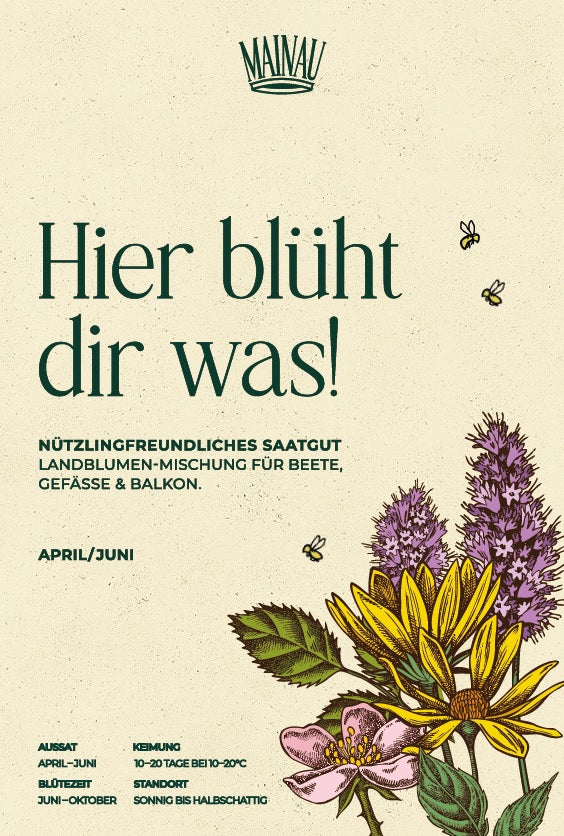 Mainau Bio Blumensamen - Vorderseite