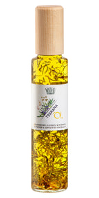 Italienisches Olivenöl in einer Glasflasche