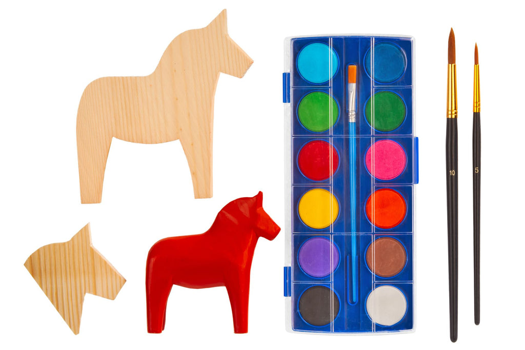 Dala Pferd Mal- und Bastelset (DIY)