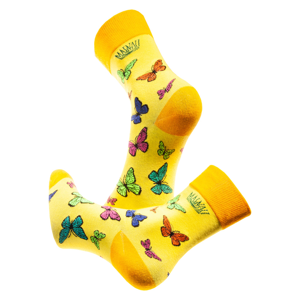 Socken mit Schmetterlingen