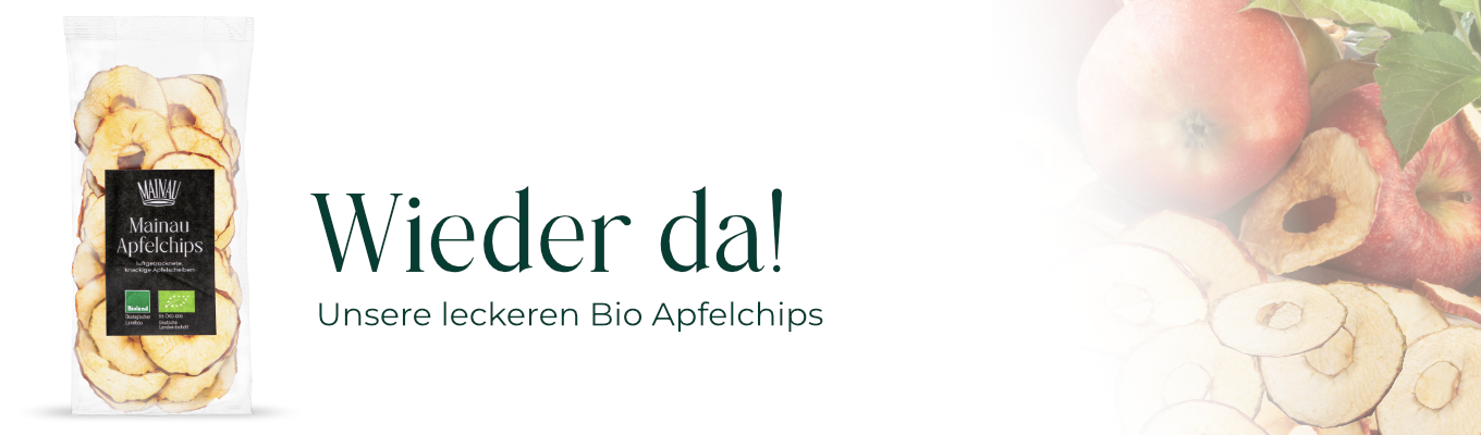 Wieder da - Mainau Bio Apfelchips – jetzt ansehen und kaufen